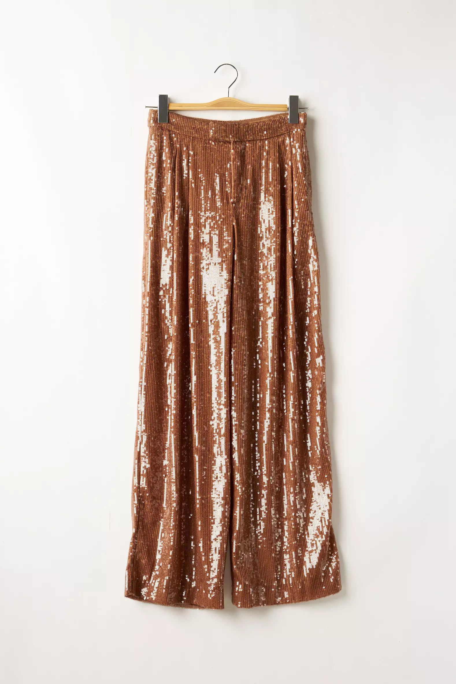 Zara Pantalons Larges Femme couleur marron