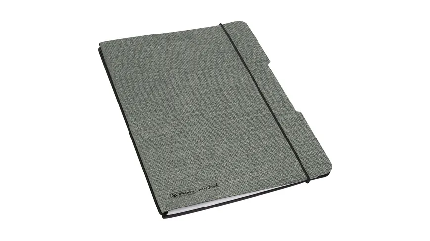 herlitz my.book flex Notizbuch Leinen A6 40 Blatt punktiert grau