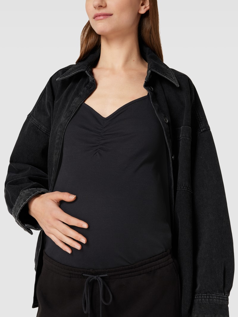 Umstands-Top mit Raffungen Modell 'EMILY' in schwarz