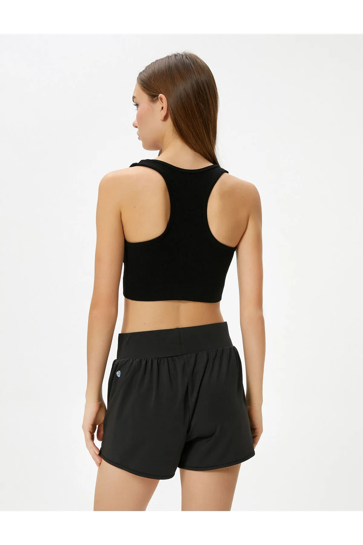 Koton  Sport-BH, nahtlos, U-Ausschnitt, gerippt, schmale Passform