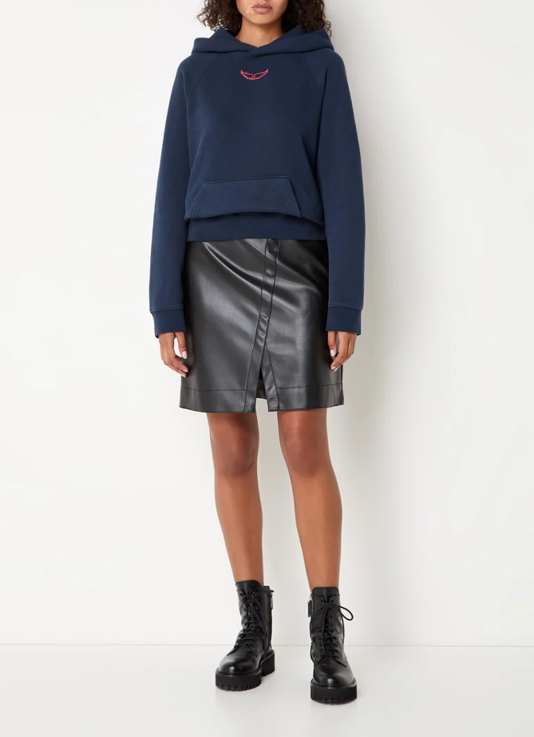 Bluza z kapturem Zadig&Voltaire Georgy z logo i nadrukiem z tyłu.
