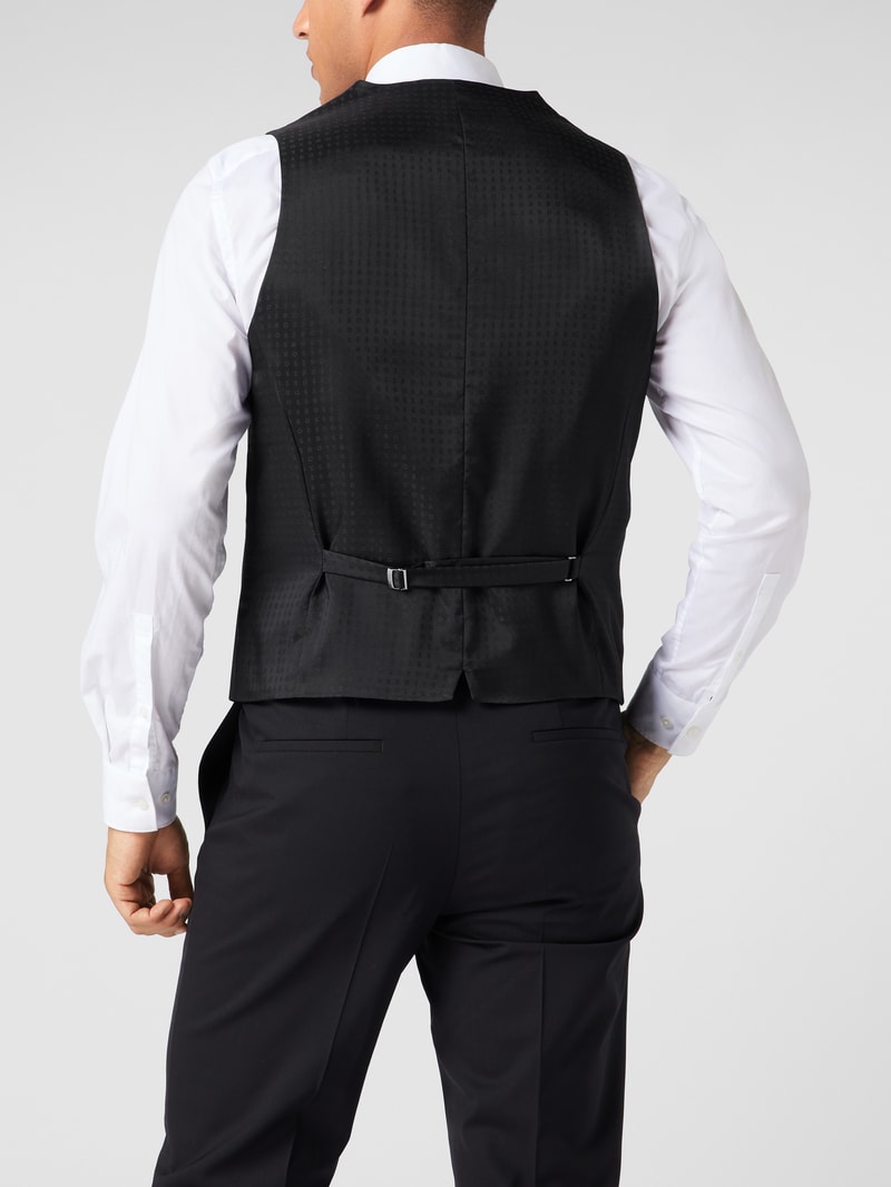Weste mit Paspeltaschen Modell 'Huge Vest' in schwarz