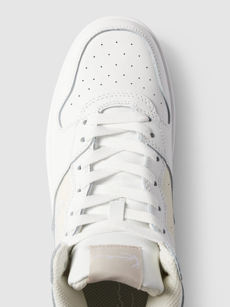 High Top Sneaker mit Label-Detail in beige