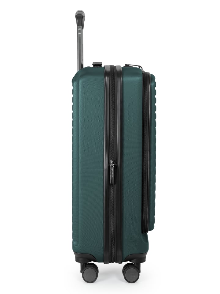 Hauptstadtkoffer Mitte - Handgepäck Bordgepäck-Trolley Koffer, TSA, in Waldgrün günstig kaufen S