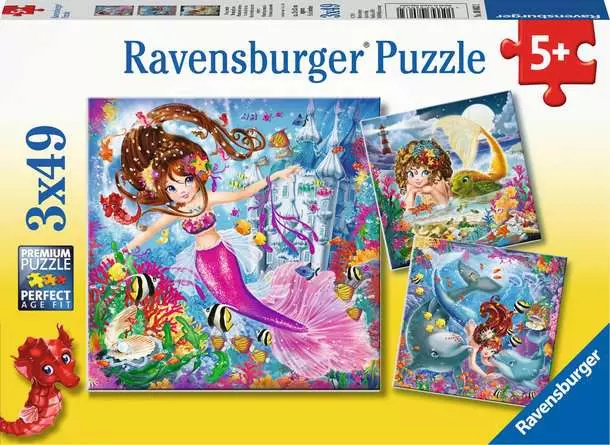 Kinderpuzzle ab 5 Jahren - Bezaubernde Meerjungfrauen - 49 Teile