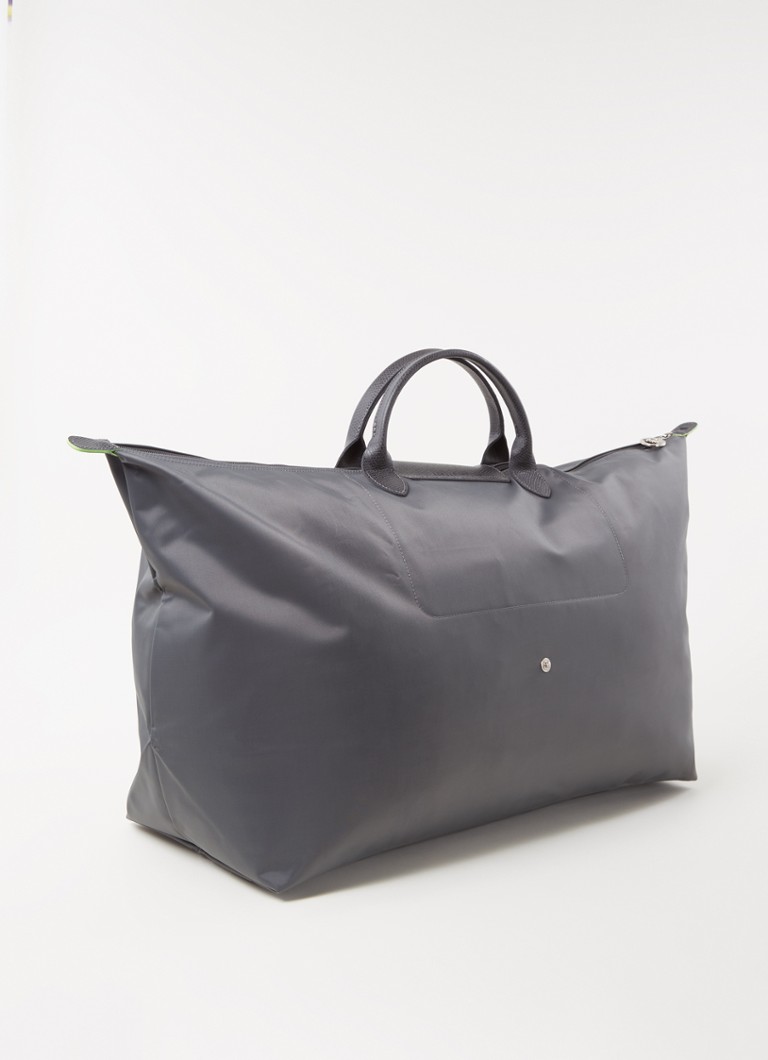 Geantă de voiaj Longchamp Le Pliage XL verde cu detalii din piele.