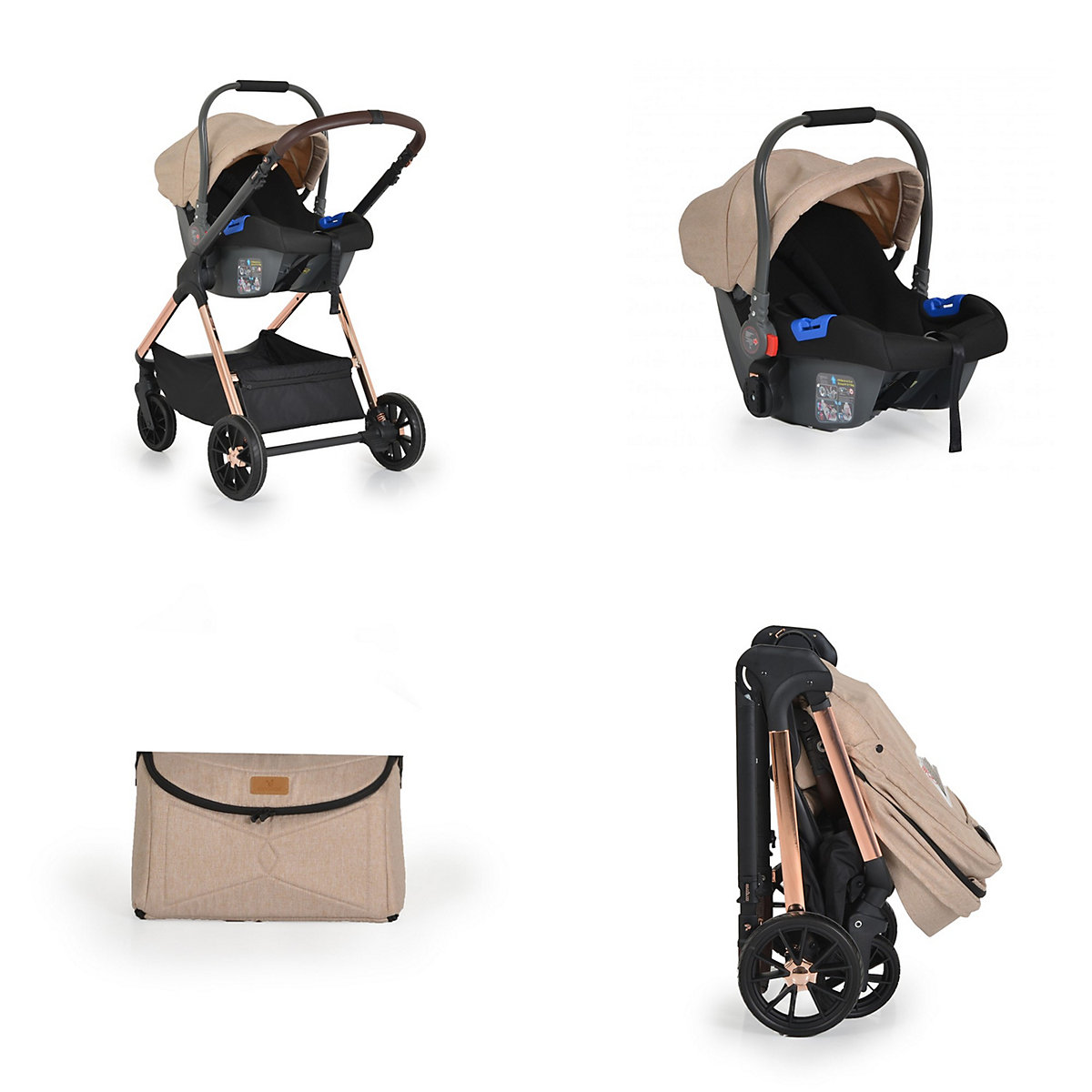 Kombikinderwagen 3 in 1 Empire Babyschale Babywanne Sportsitz Tasche Kombikinderwagen