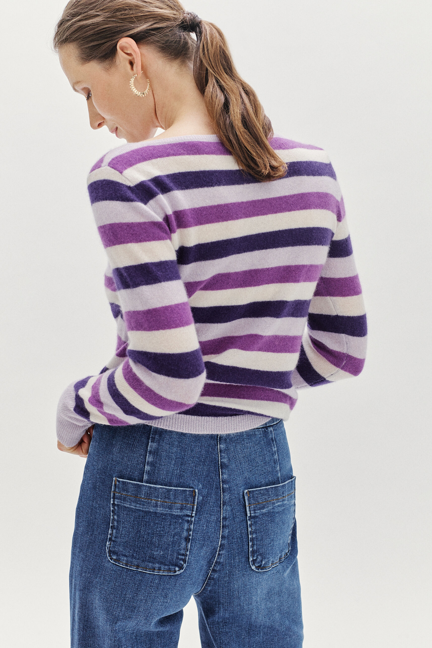 pull zelda 100% cachemire prune femme