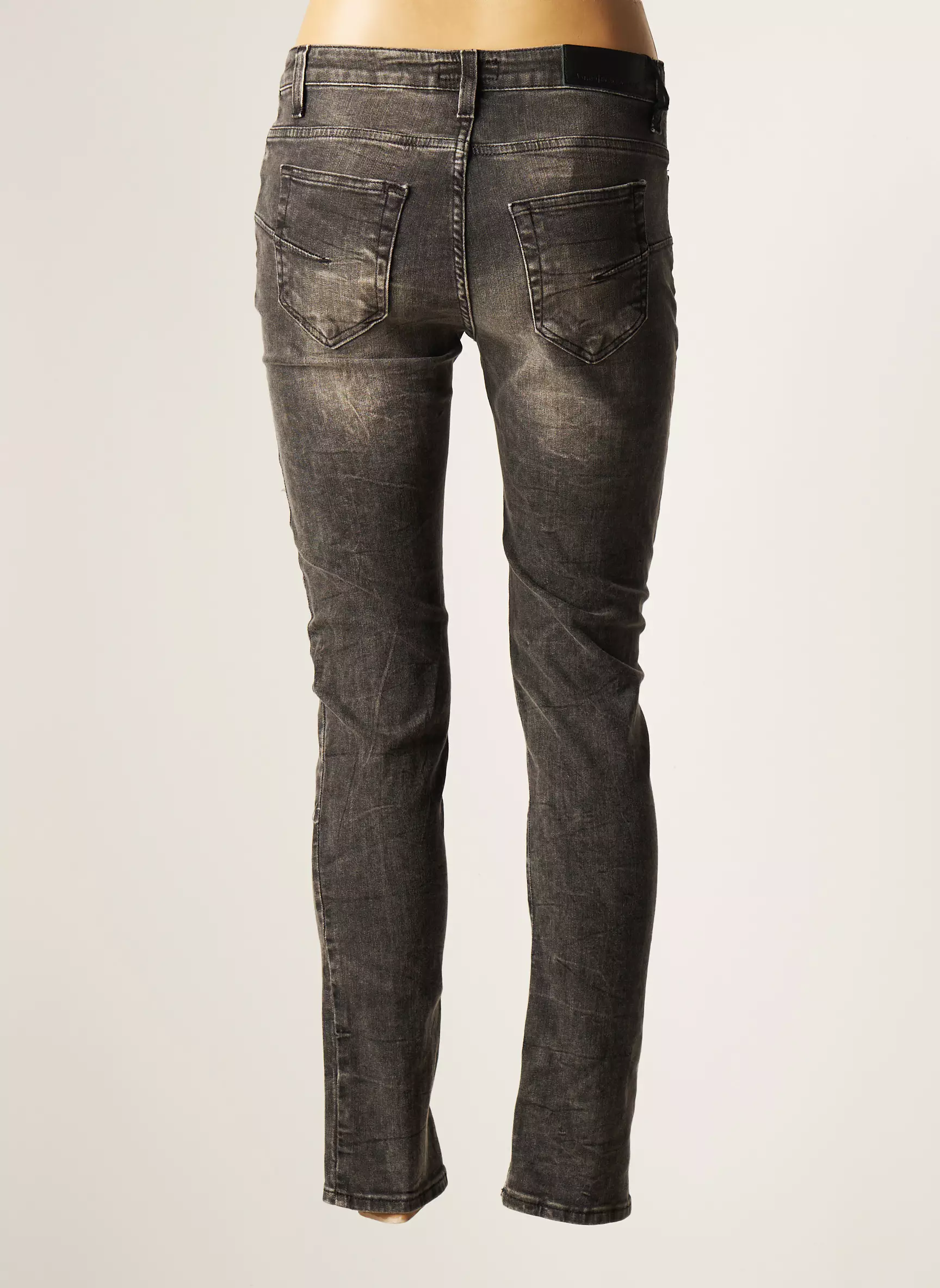 Astrid Black Label Jeans Coupe Slim Femme couleur gris