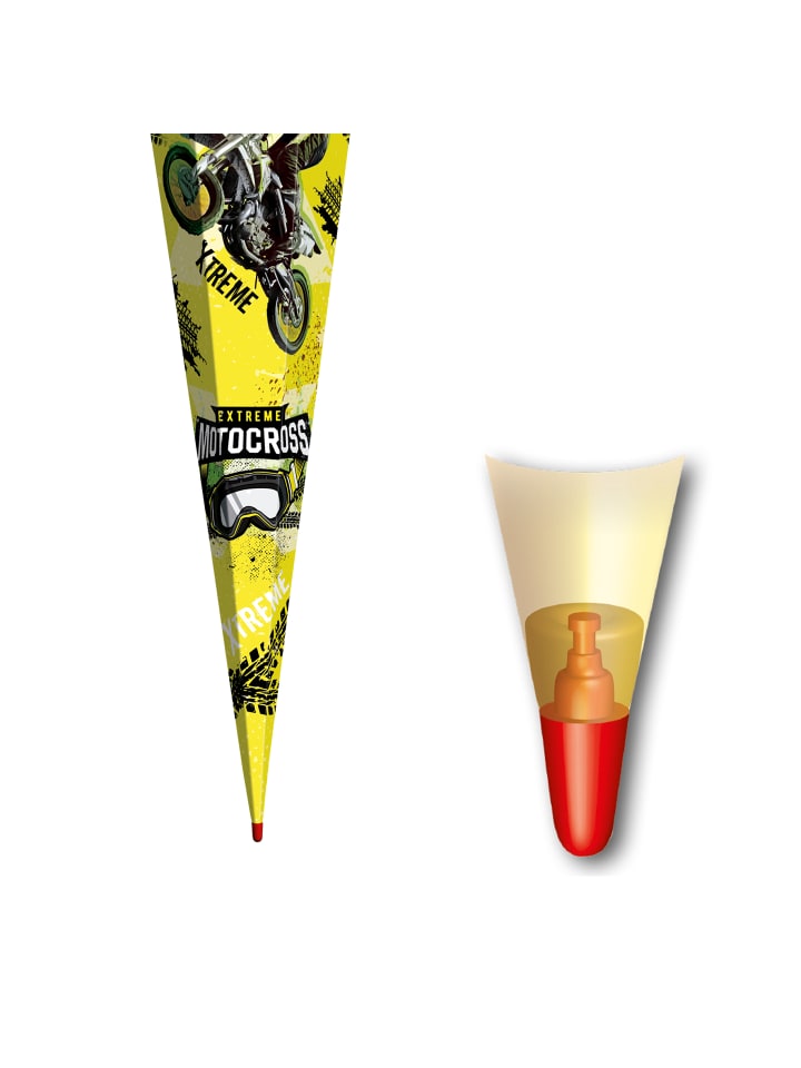 ROTH Schultüte groß Extreme Motocross 85 cm in Gelb günstig kaufen onesize