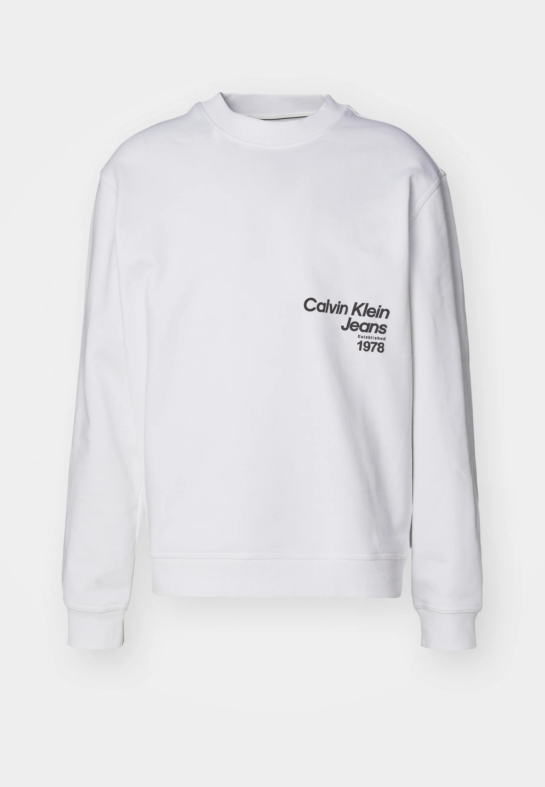Sudadera unisex de cuello redondo con logotipo difuso de Calvin Klein Jeans