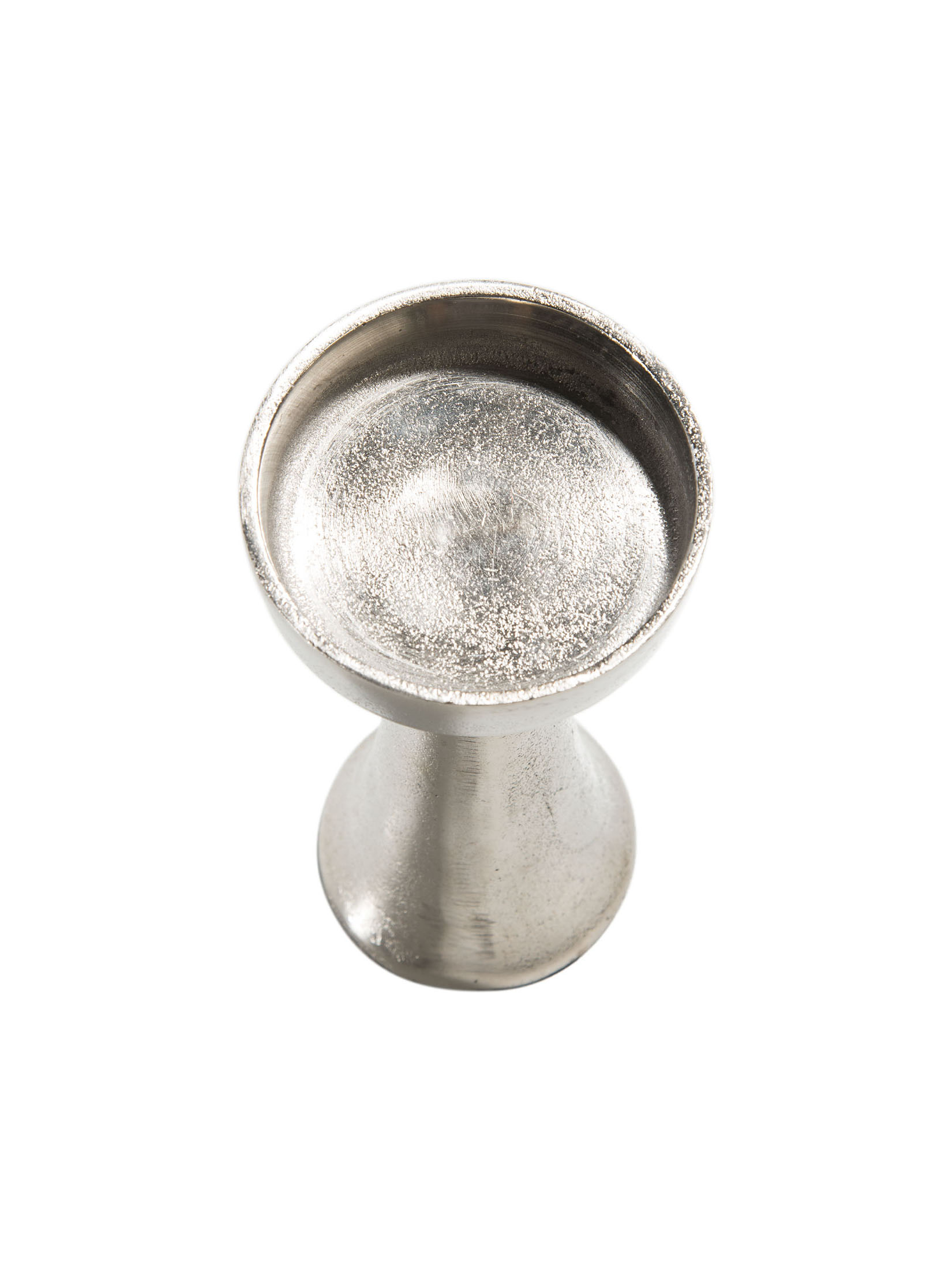 Raw Silver Finish Kerzenleuchter, Silber