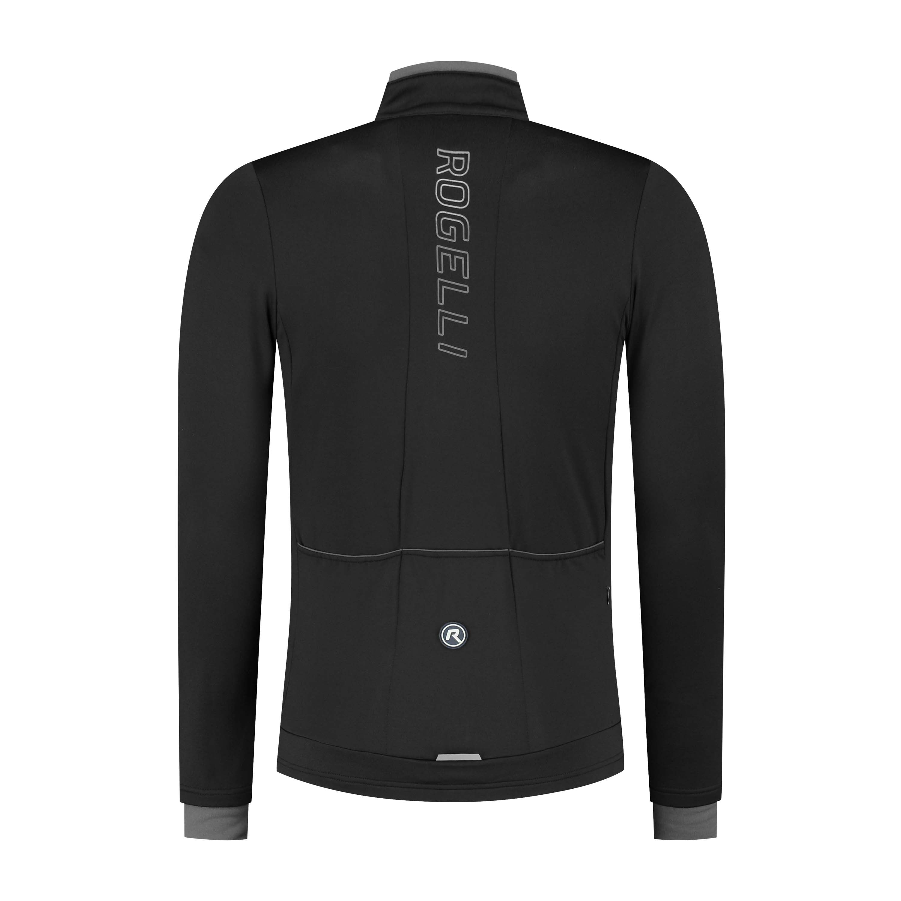 Rogelli Essential Black Herren Langarm-Radtrikot
