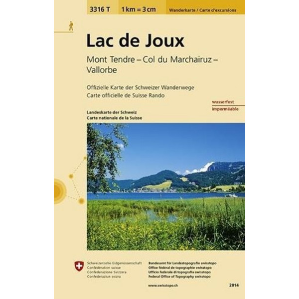 Swisstopo 1 : 33 333 Lac de Joux - Wanderkarte