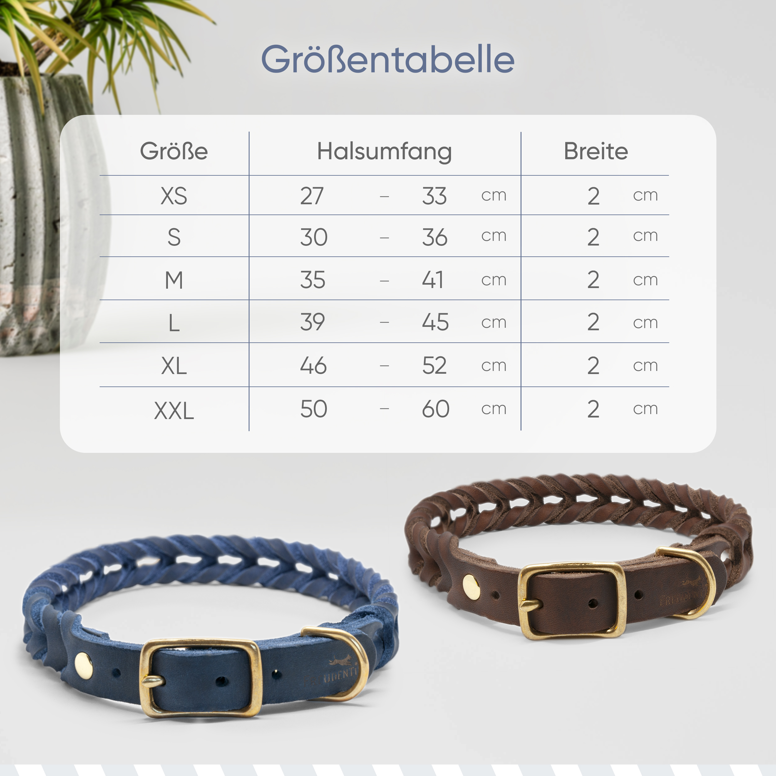 Freudentier Hundehalsbänder Freudentier geflochtenes Hundehalsband, AlsterTwist Kollektion S