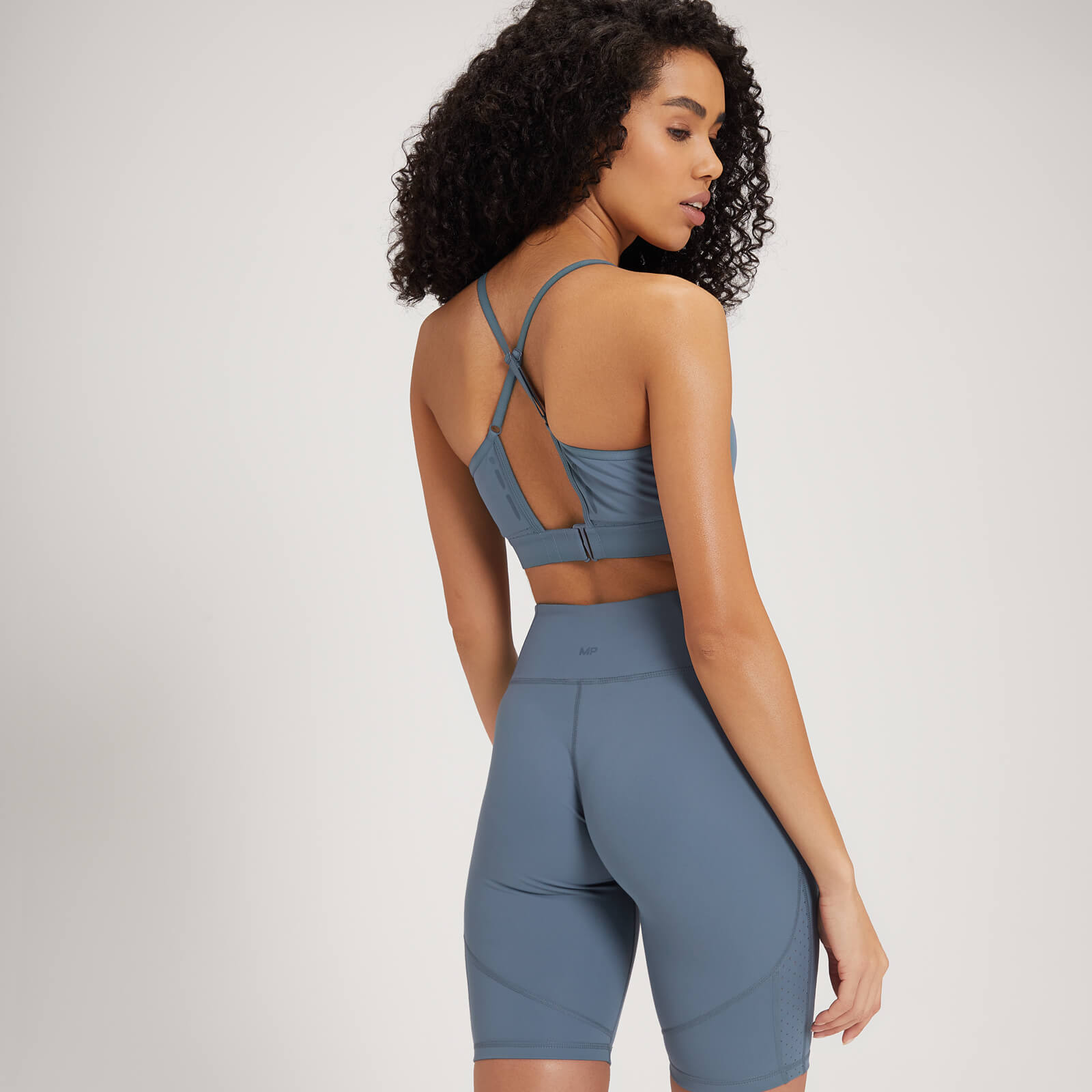 Brassière de sport à bretelles MP Power Ultra pour femmes – Bleu acier