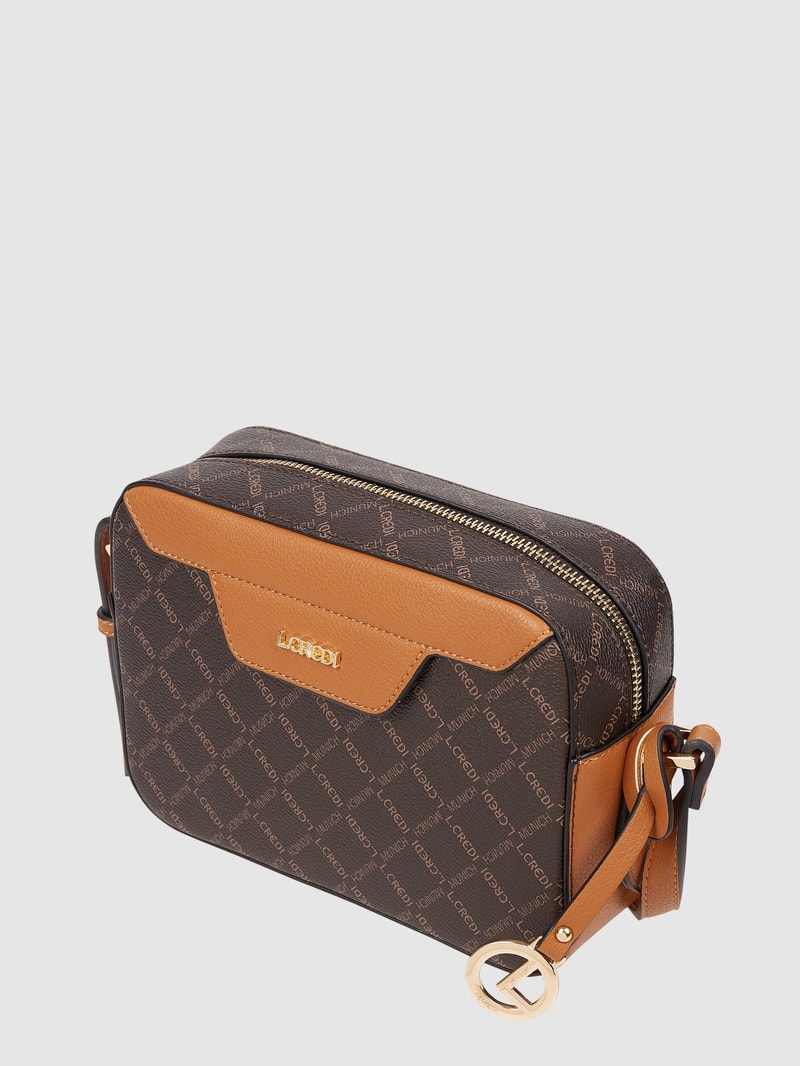 Crossbody Bag mit Logo-Muster Modell 'Filiberta' in mittelbraun