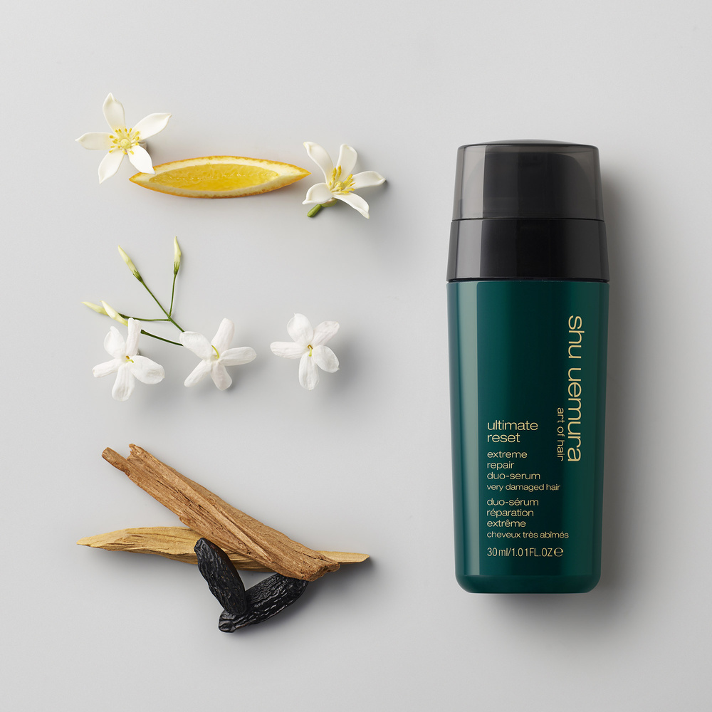 shu uemura art of hair sérum ultimate reset duo-sérum cheveux très abimés