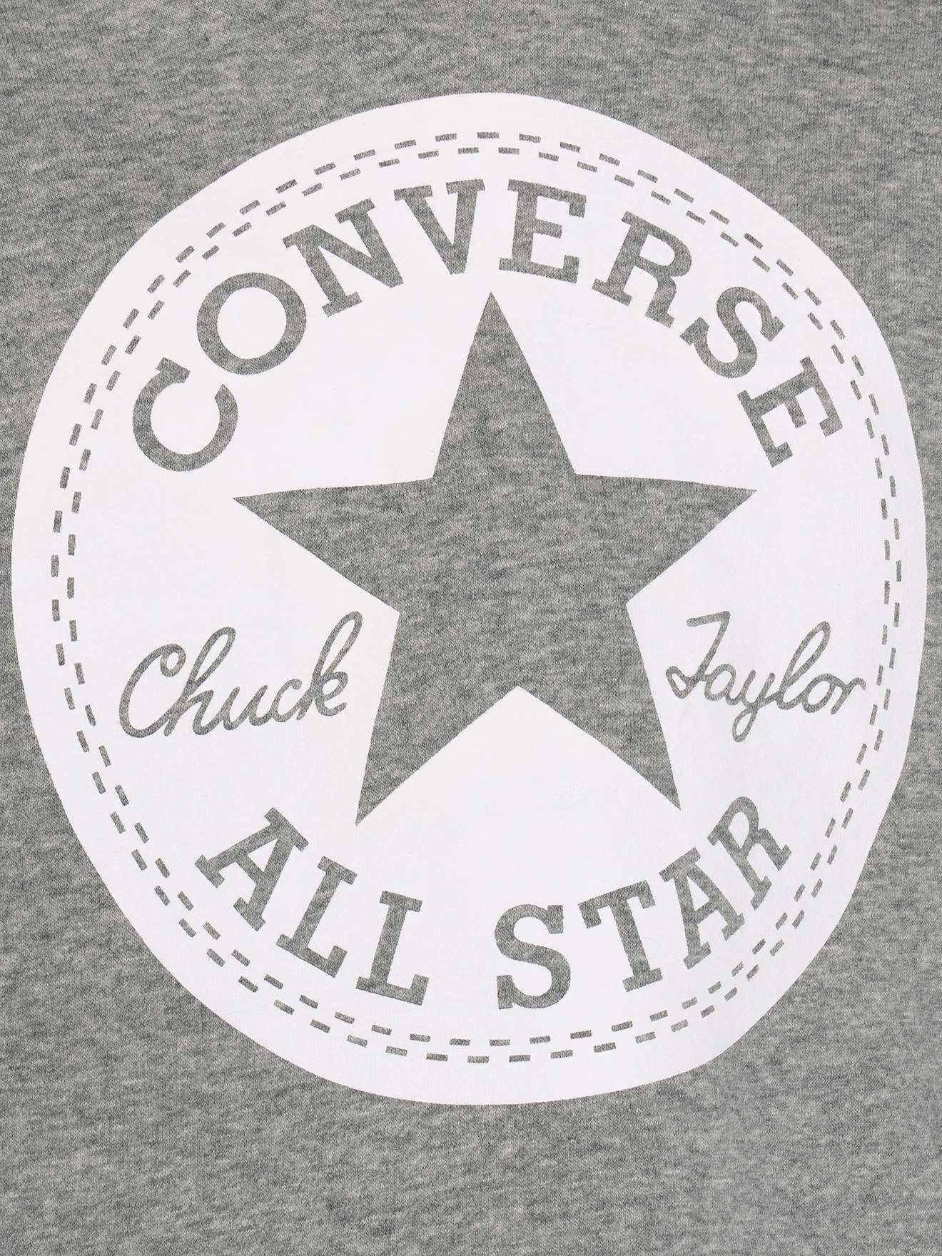 Sweat à capuche Chuck Patch Cropped Hoodie CONVERSE gris