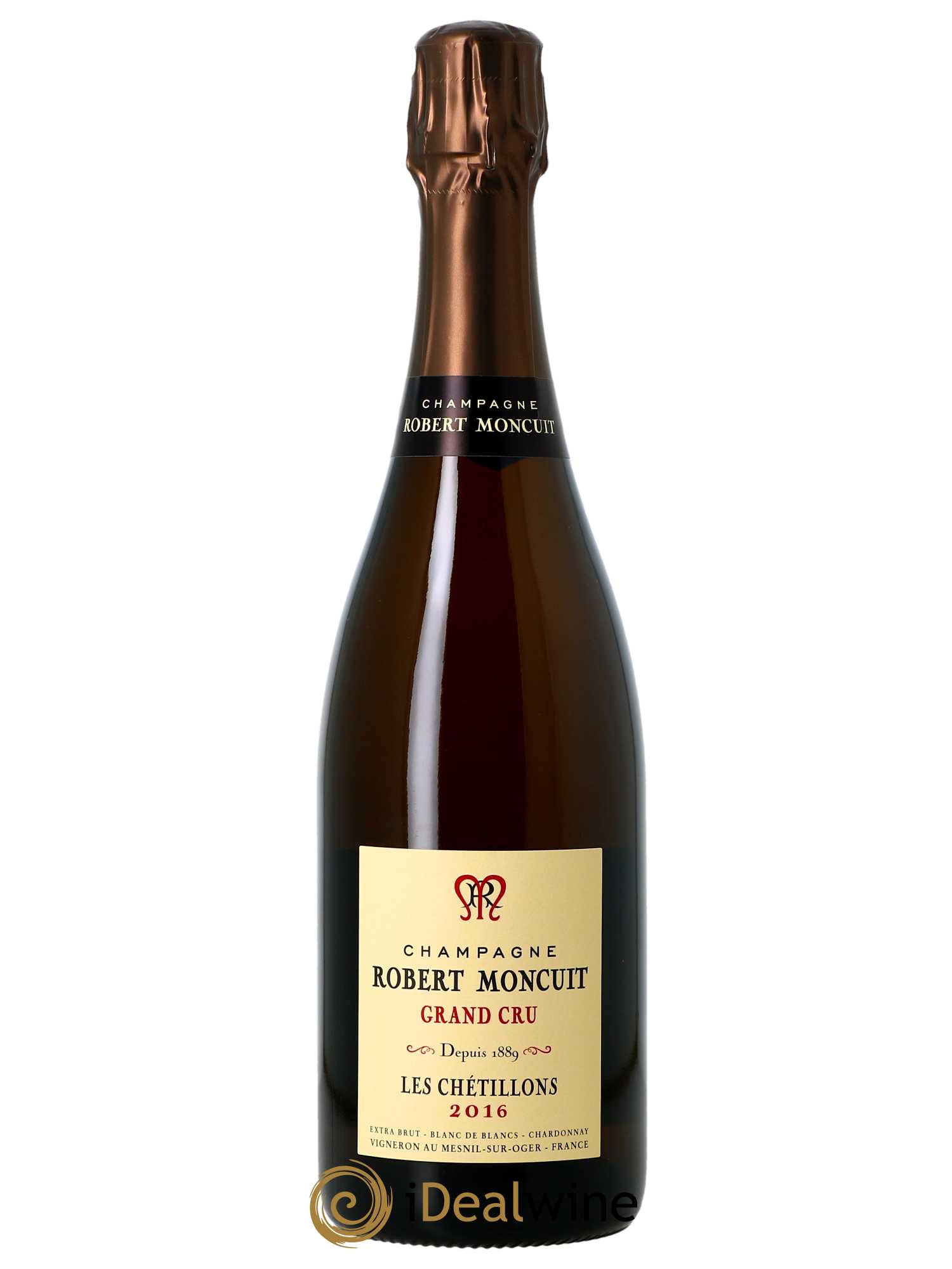 Chétillons Blanc de Blancs Grand Cru Extra Brut Robert Moncuit  2016 - Lot de 1 Bouteille