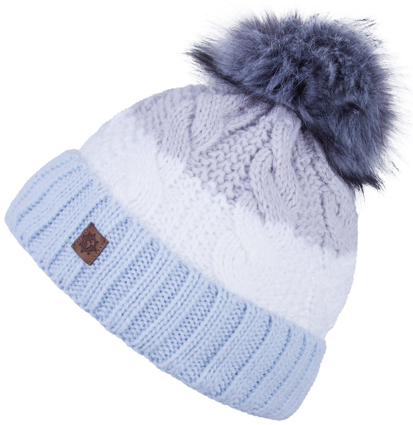 compagno Bommelmütze (1-St) Wintermütze Strickmütze Damen Herren Winter Mütze Beanie