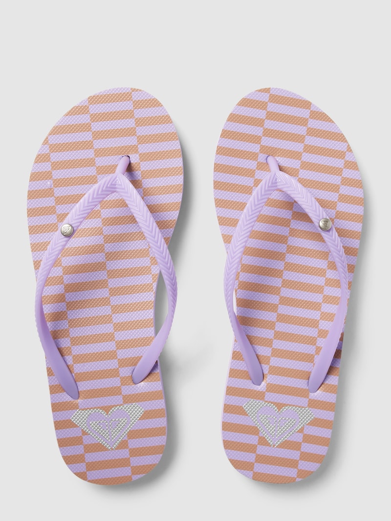 Zehentrenner mit Allover-Print Modell 'BERMUDA PRINT' in flieder