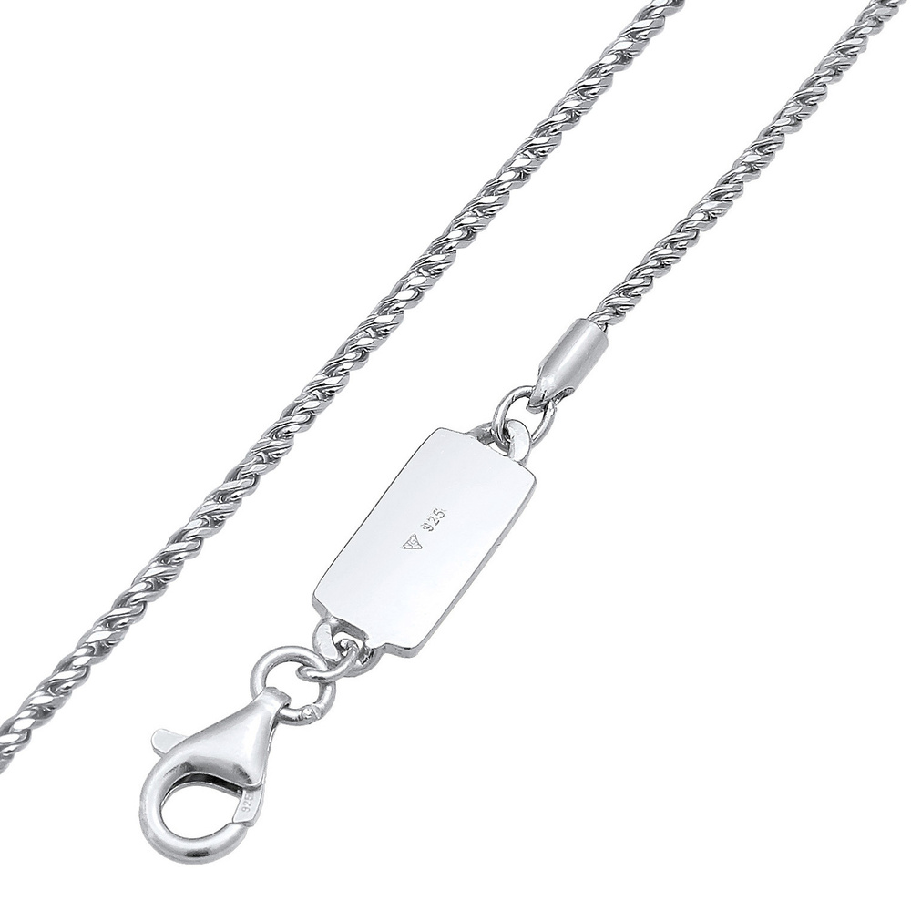 KUZZOI KUZZOI Ensemble de Bijoux Hommes Set cordon basique en argent sterling 925 Bijoux