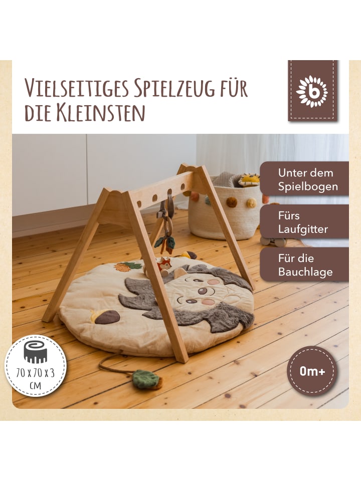 Bieco Spielwaren Krabbeldecke mit Aktivität Igel - ab Geburt in Beige günstig kaufen onesize