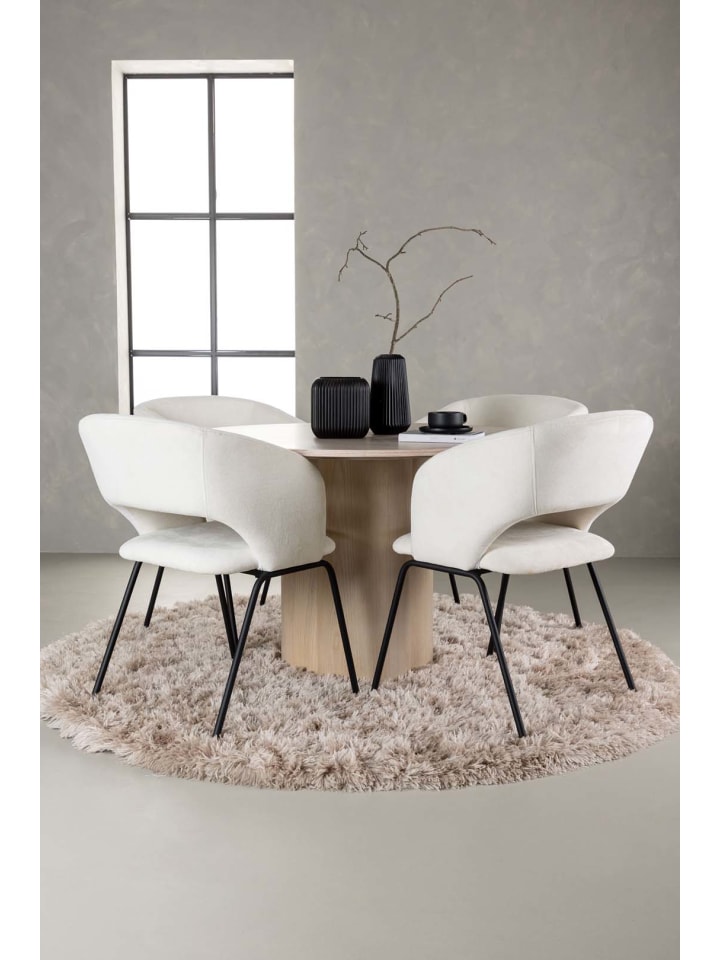 ebuy24 Essgruppe Olivia 50 (5-teilig) Whitewash 110 x 110 cm günstig kaufen onesize