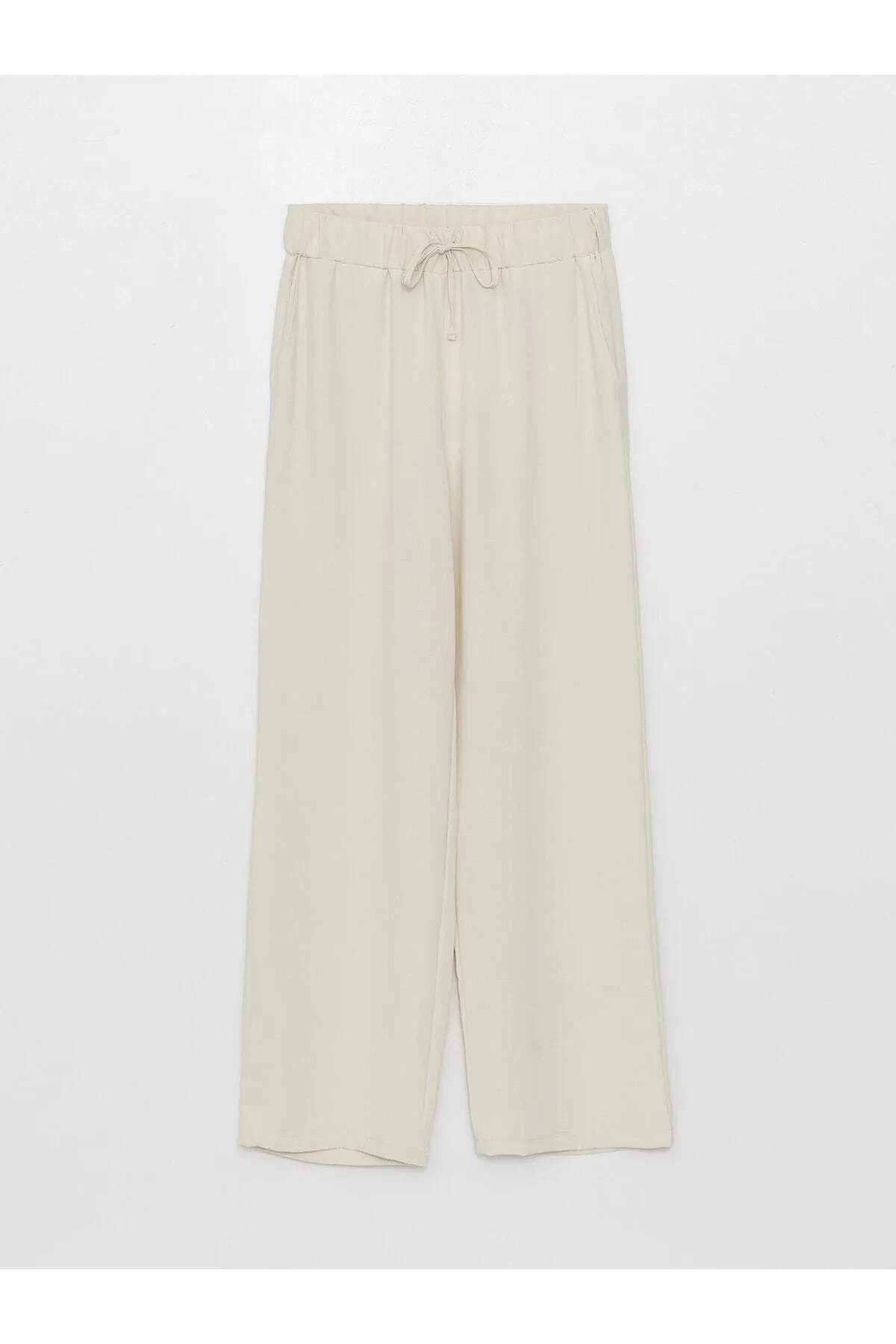 LC Waikiki  Damenhose mit elastischem Bund, bequemer Passform, gerader Tasche und detaillierten Taschen