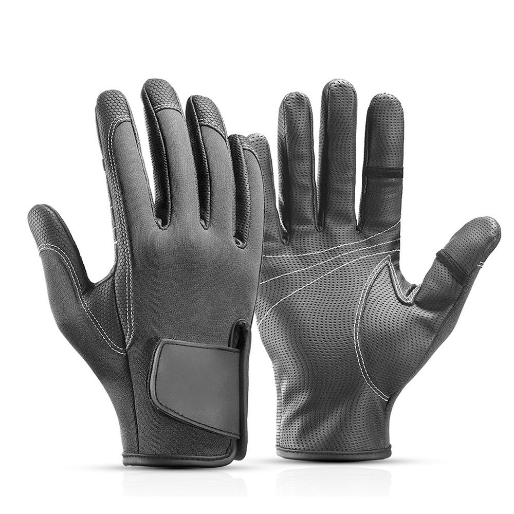 Fokelyi Angelhandschuhe Angelhandschuhe,Winter-Angel-2-Finger-Flip-Handschuhe,L