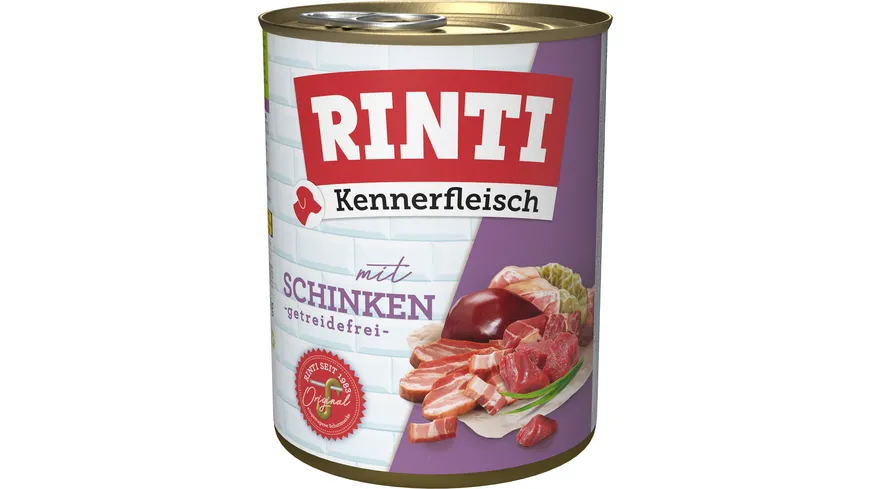 RINTI Hundenassfutter Kennerfleisch Schinken 800 g