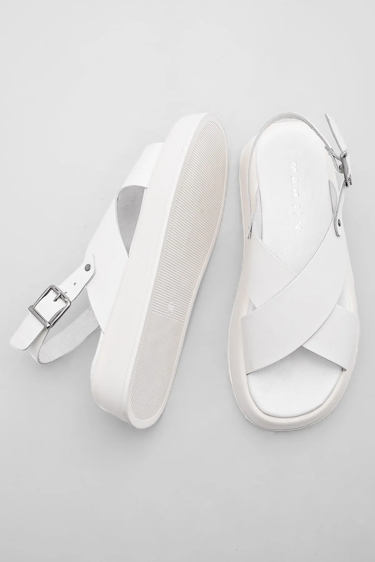 Marjin  Sandalette - Weiß - Flacher Absatz