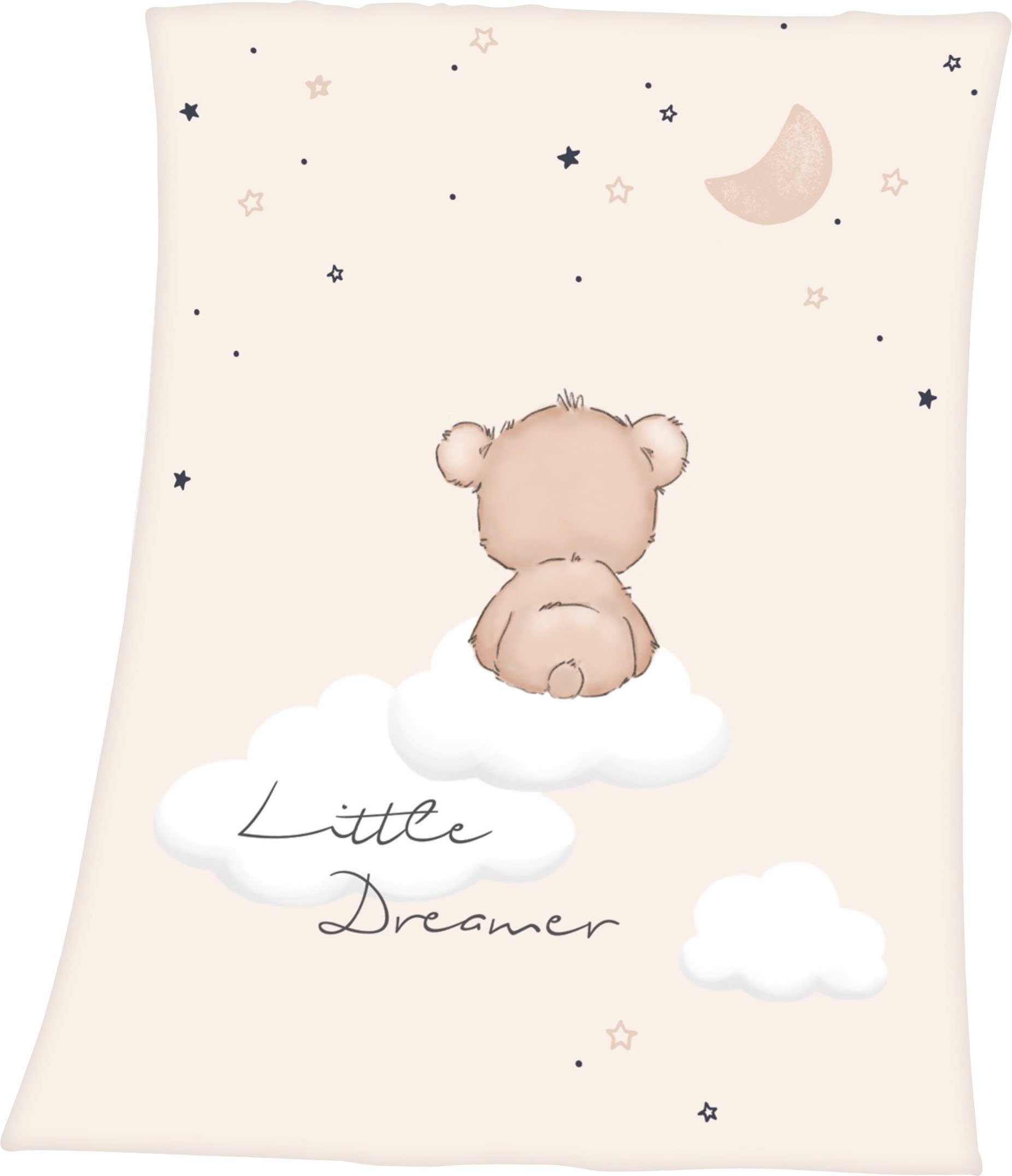 Babydecke Little Dreamer, Baby Best, mit niedlichem Teddydesign, Kuscheldecke