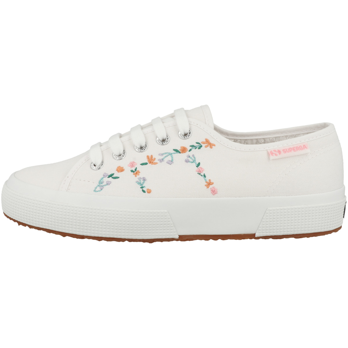 Superga 2750 Little Flower Embroidery Sneaker Low weiss