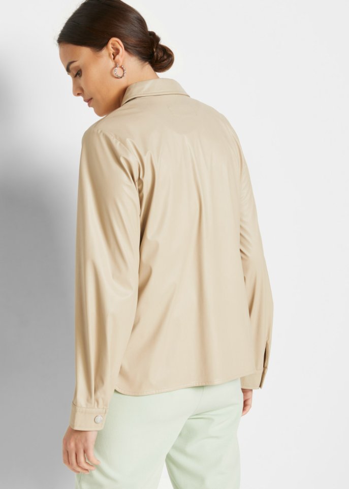 Lederimitat Blusenjacke