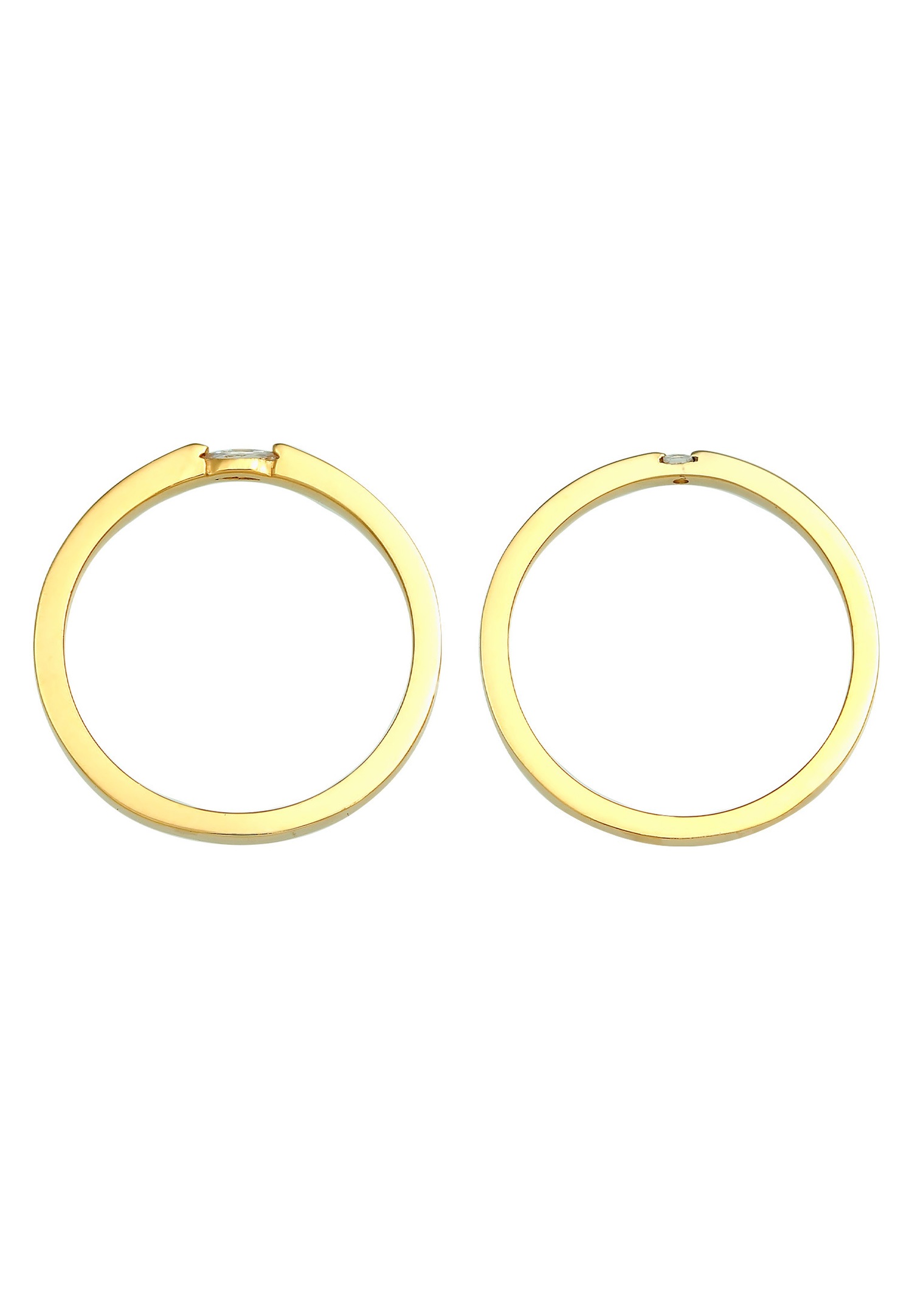 Set de bijuterii Solitaire Elli pentru femei, tăietură Marquise Baguette cu cristale de zirconiu din argint sterling placat cu aur 925