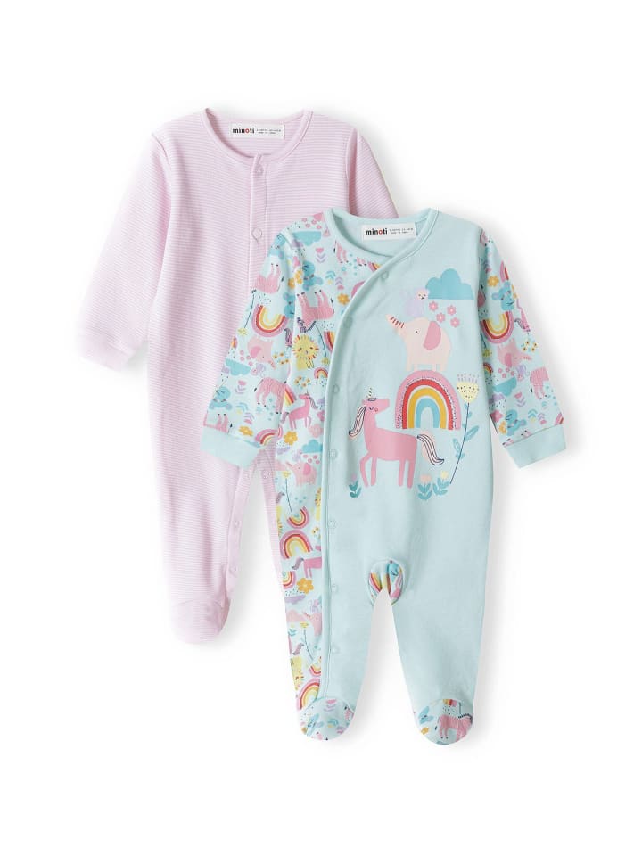Minoti 2tlg. Set: Schlafoverall tulip 1 in aquamarin günstig kaufen