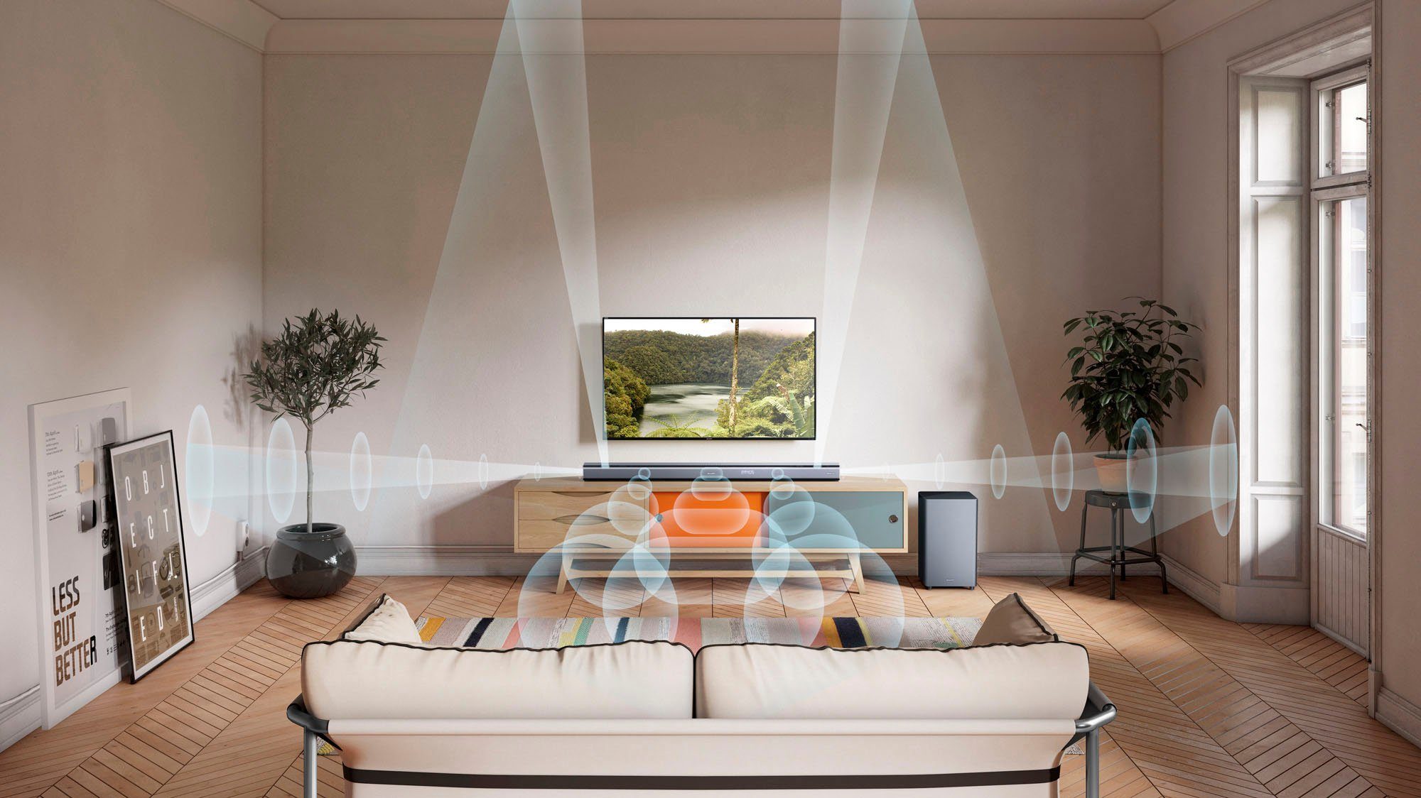 Sharp HT-SBW800 5.1.2 Soundbar (Bluetooth, 760 W, mit Dolby Atmos und Drahtlos-Subwoofer)
