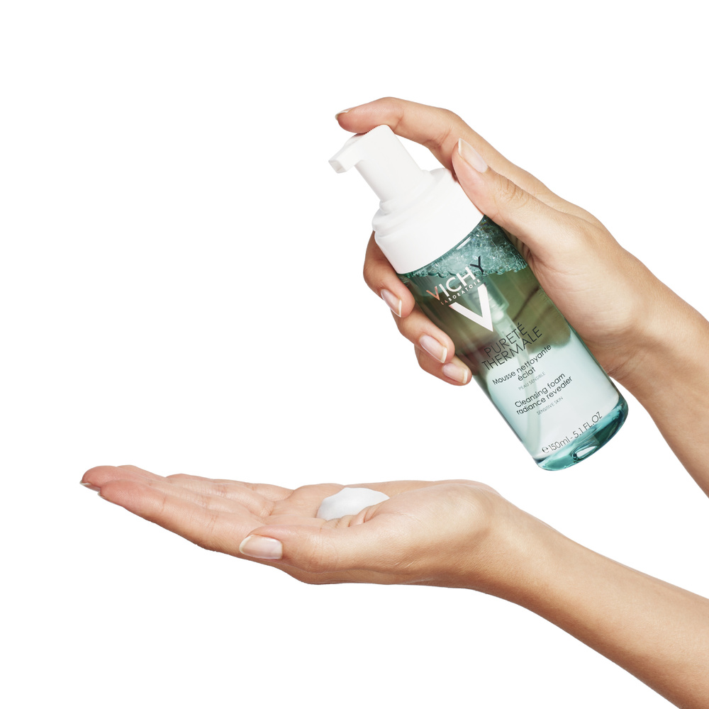 Vichy Pureté Thermale Mousse nettoyante démaquillant pour l'éclat du visage
