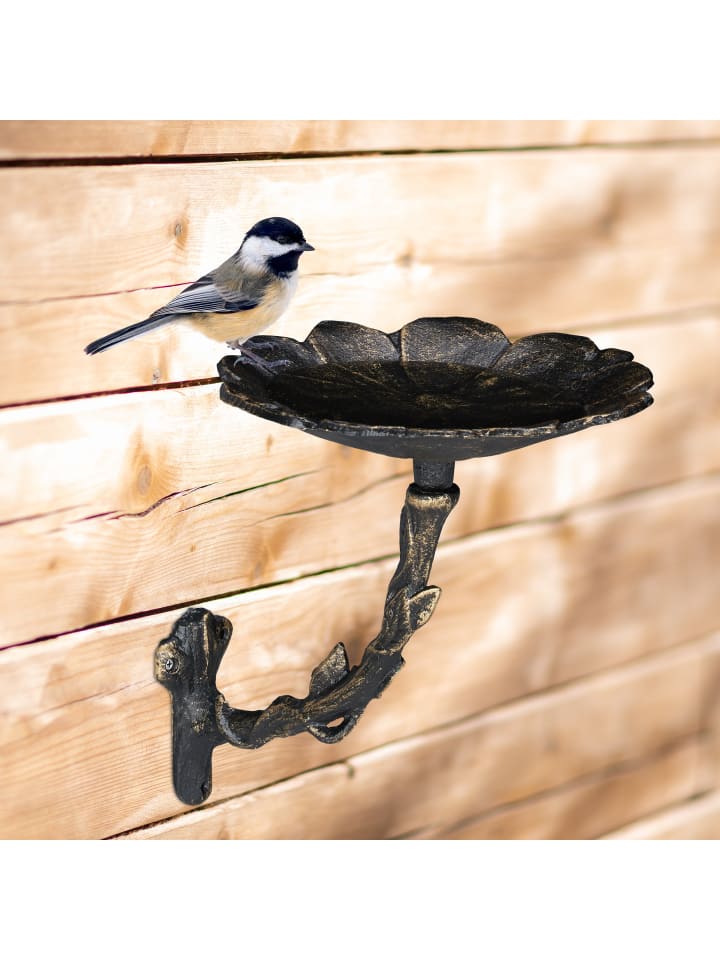 relaxdays Vogeltränke Blüte in Bronze günstig kaufen onesize