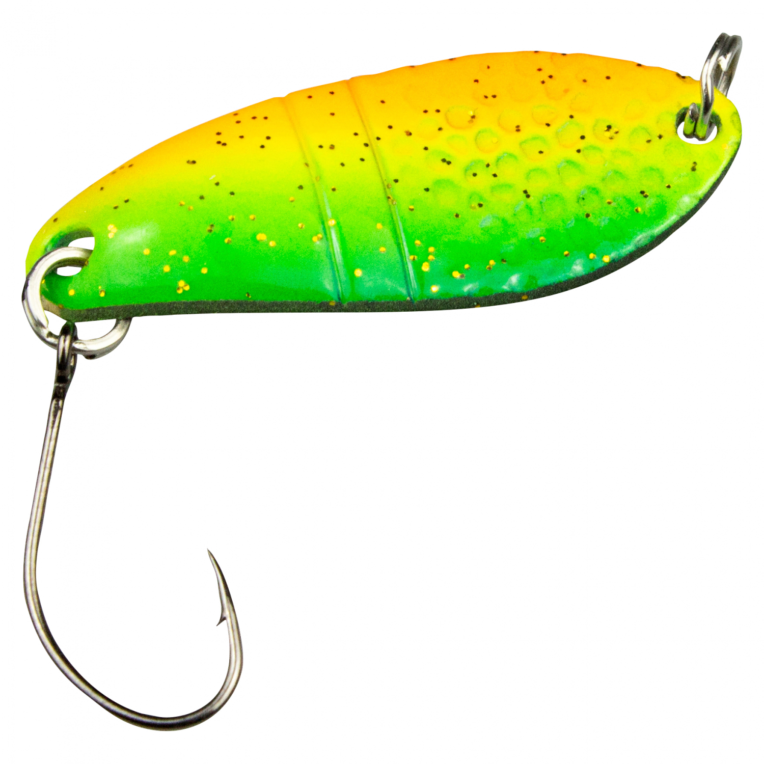FTM Trout Spoon Dragon (2,5 g, Yellow/Green, Black UV)