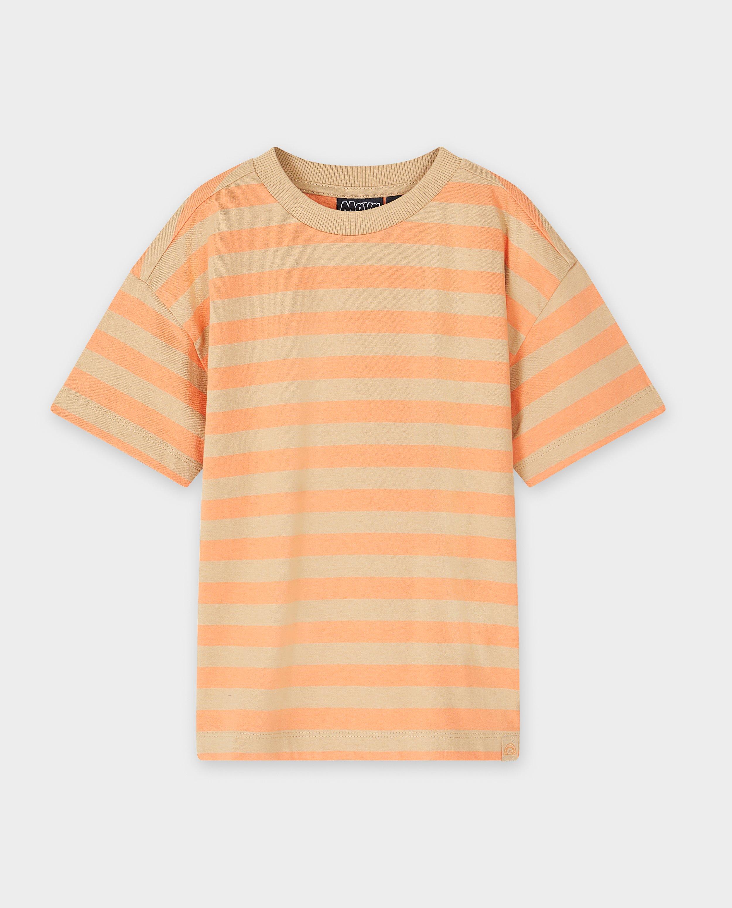 Tricou Maya cu dungi maro deschis