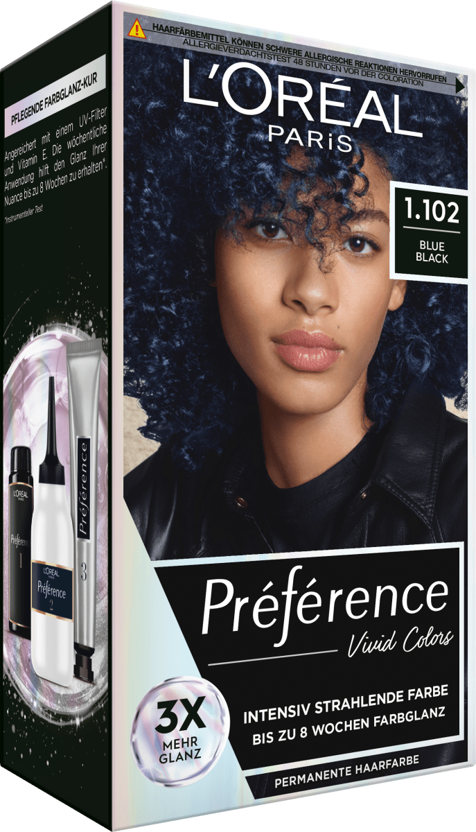 Haarfarbe Vivid Colors 1.102 Blue Black, 1 St