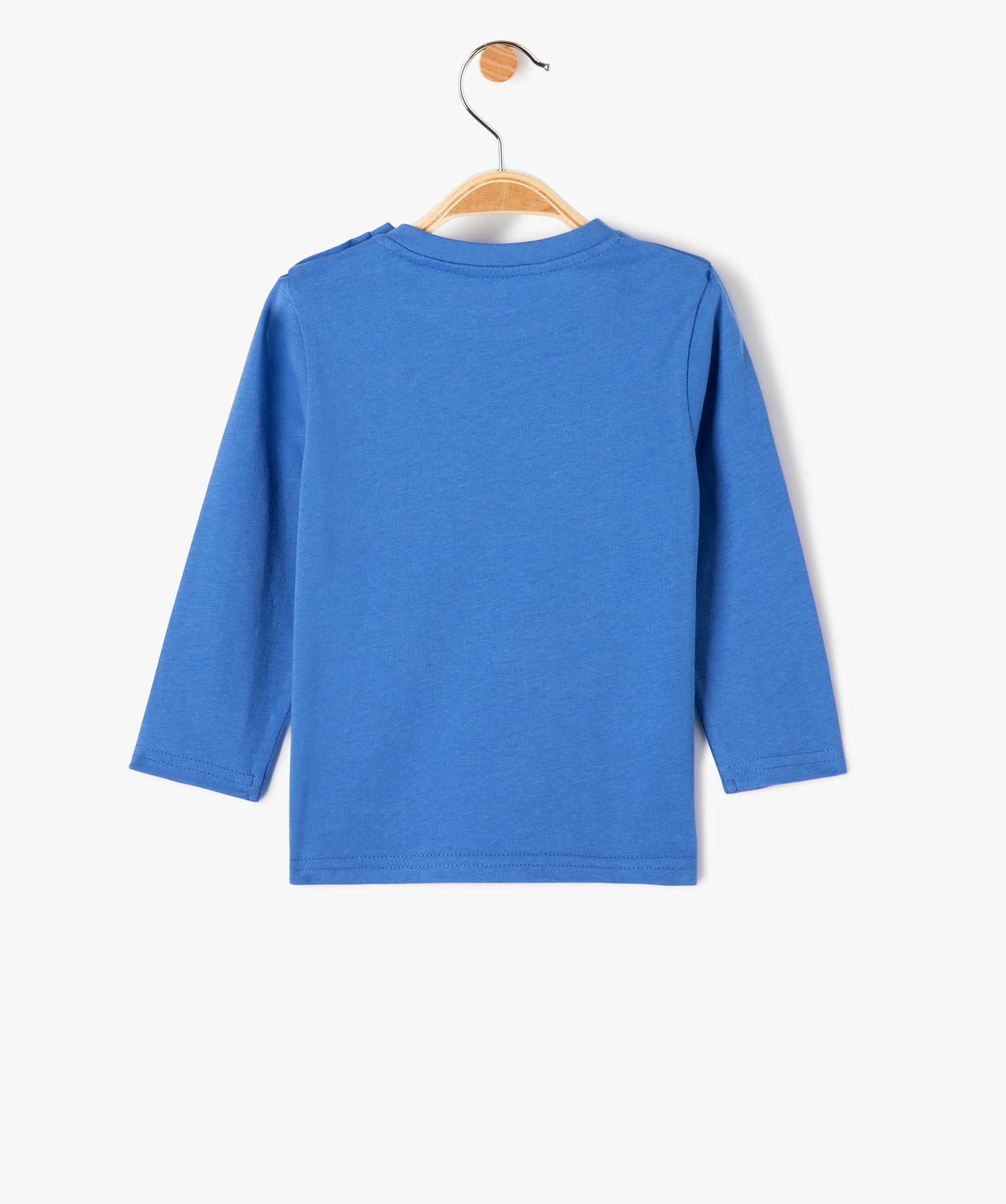 Tee-shirt à manches longues et message humoristique bébé ... bleu | GEMO