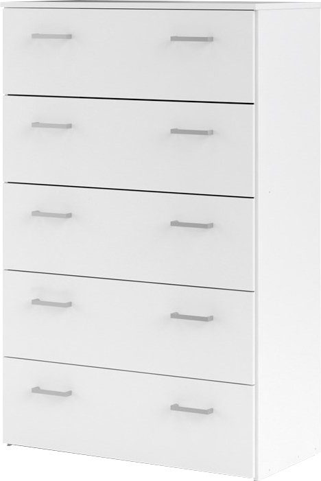 Home affaire Hochkommode, graue Stangengriffe, einfache Selbstmontage, 74,1 x 114,7 x 35,95 cm