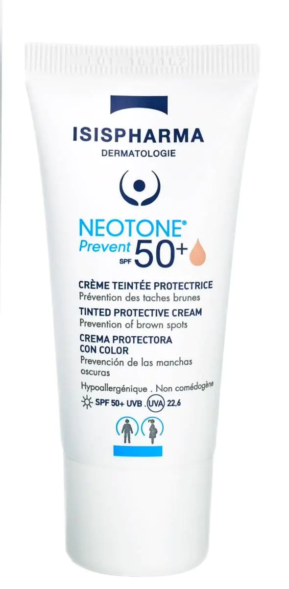 Isispharma Neotone Prevent SPF50+ - Beschermende getinte crème, medium tint, 30 ml