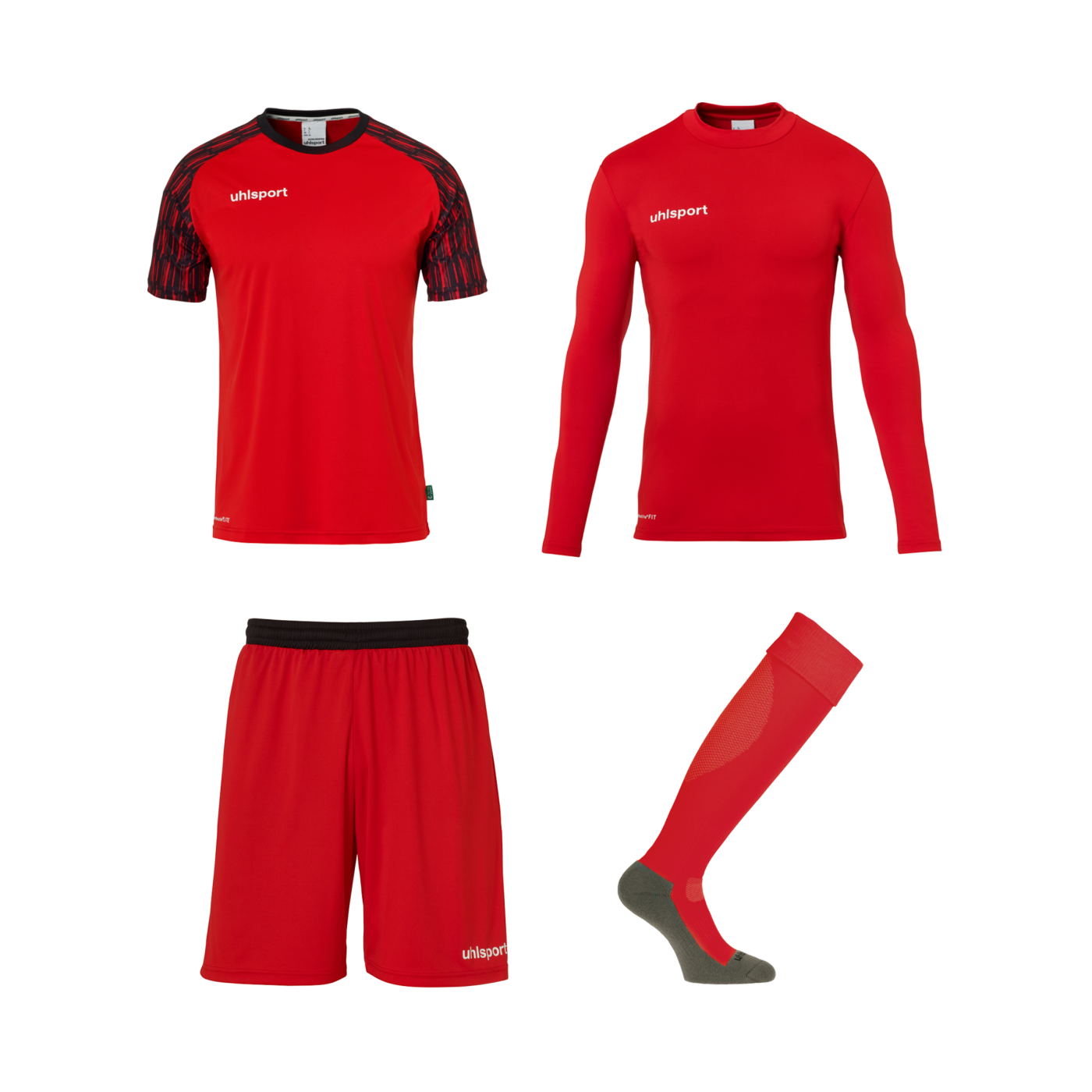 Uhlsport Reaction Torwartset Rot Schwarz F04