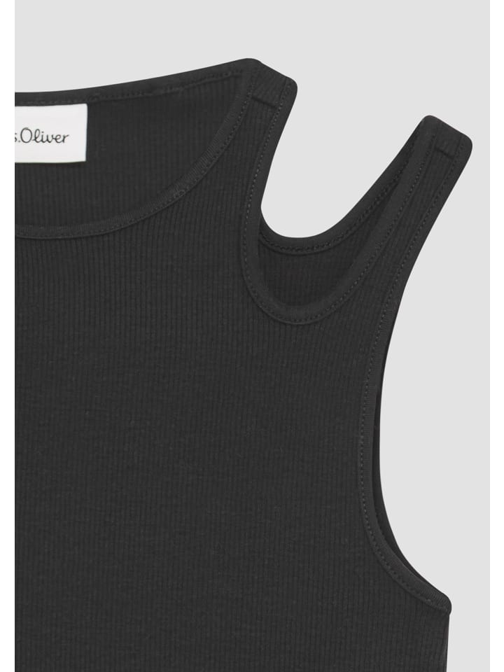 s.Oliver T-Shirt keine Ärmellänge in Schwarz günstig kaufen