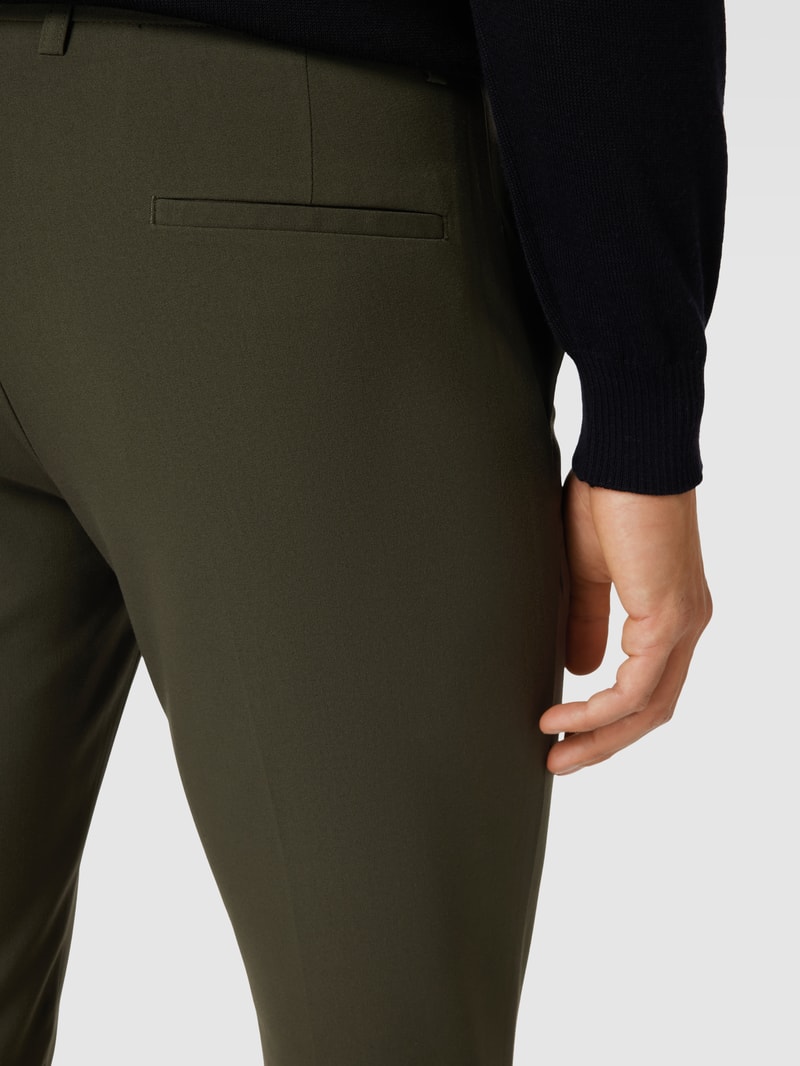 Chino mit Paspeltasche in olivgrün